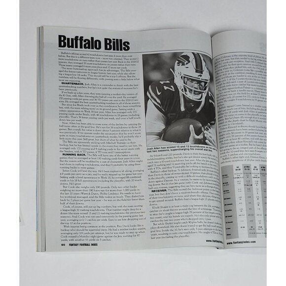 Fantasy Football Index 2025 Cheat Sheets Projections Magazine - Picture 5 of 7